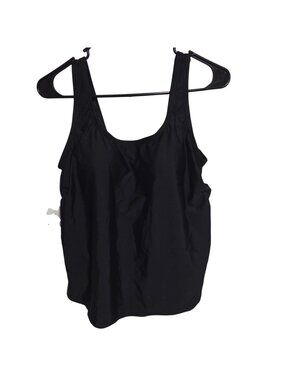 Blair Black Tankini Swim Top Size 12 Lycra Built In Bra Swimwear Swimsuit Beach